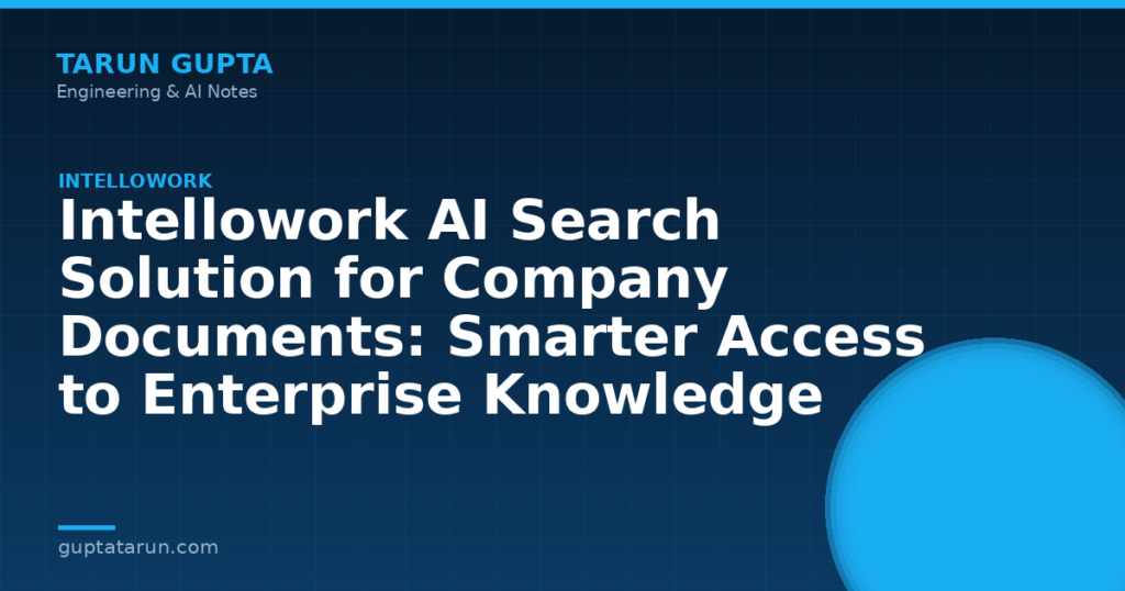 Intellowork AI Search Solution for Company Documents: Smarter Access to Enterprise Knowledge