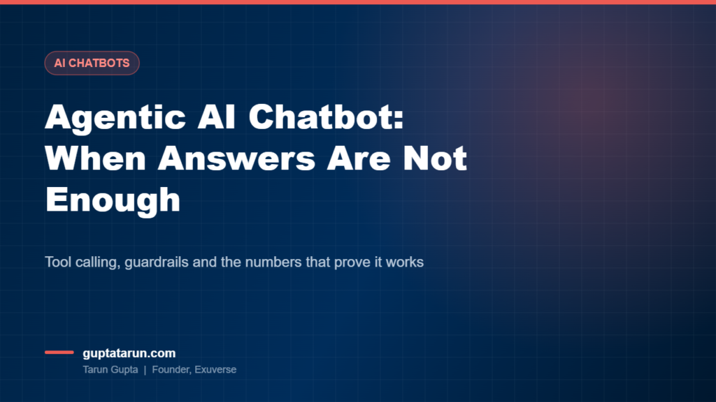 Agentic AI chatbot guide cover on a navy background