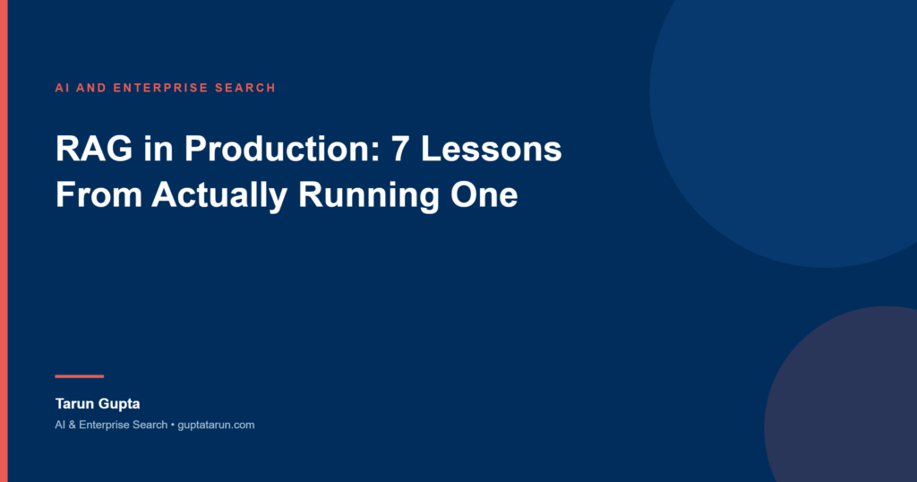Cover image for the article RAG in Production: 7 Lessons From Actually Running One
