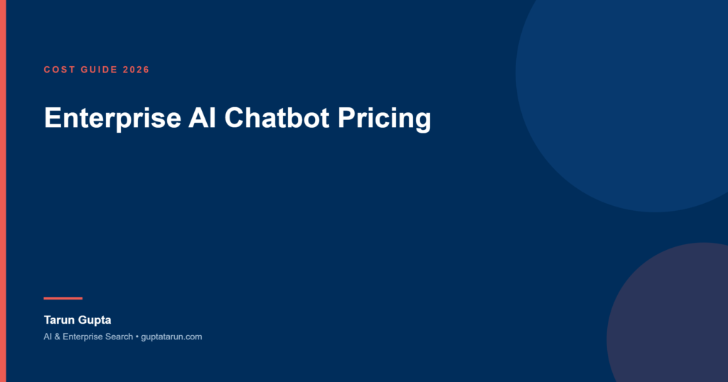 Cover image for the 2026 guide to enterprise AI chatbot pricing