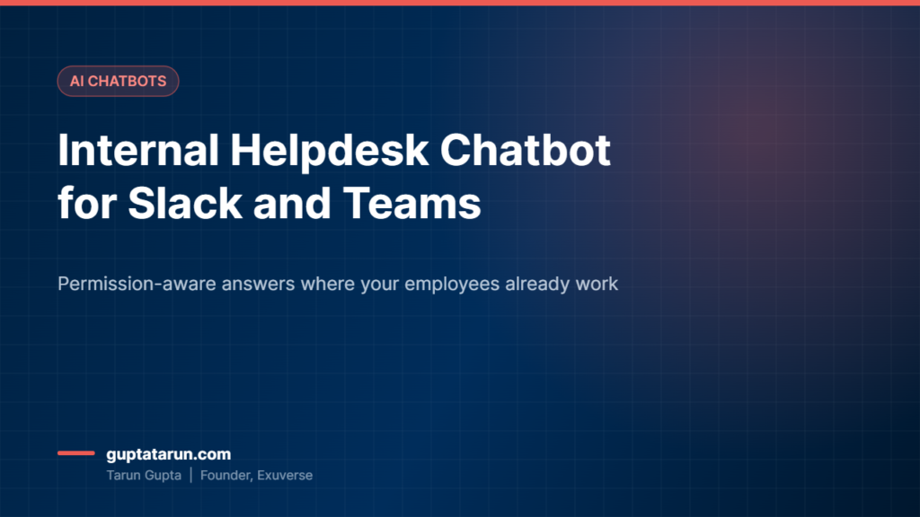 Internal helpdesk chatbot for Slack and Microsoft Teams guide cover